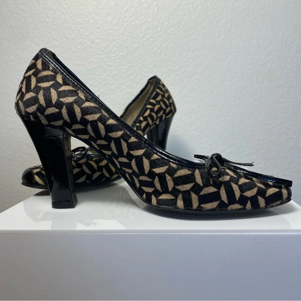 Massimo Baldi Y2K Horsehair Pumps Handmade Italy Size 7.5